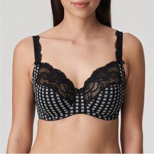 Prima Donna Madison Full Cup Bra Crystal Black Gingham 34F